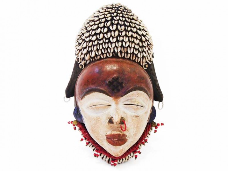 Punu Mask with Cowrie Shells - 2